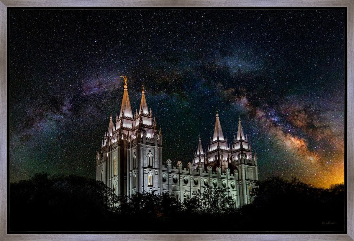 Salt Lake Temple Milky Way Gallery Wrap