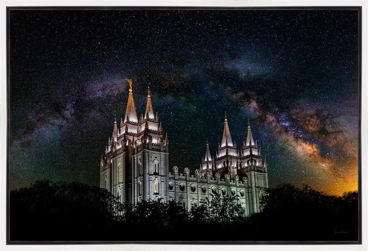 Salt Lake Temple Milky Way Gallery Wrap