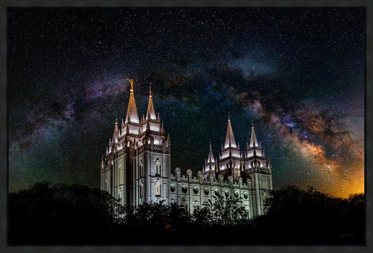 Salt Lake Temple Milky Way Gallery Wrap