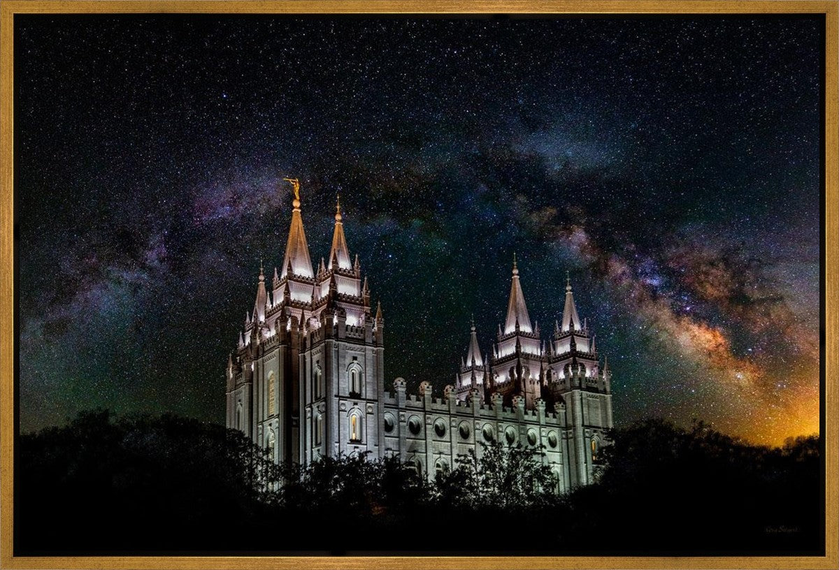 Salt Lake Temple Milky Way Gallery Wrap
