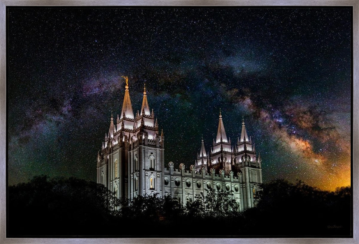 Salt Lake Temple Milky Way Gallery Wrap