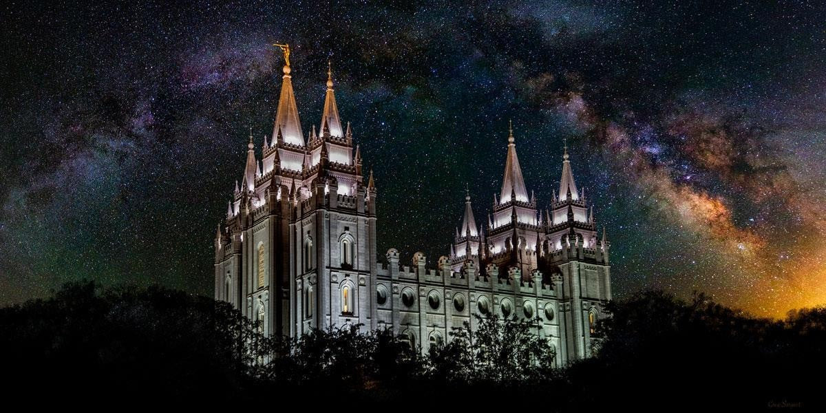 Salt Lake Temple Milky Way Gallery Wrap