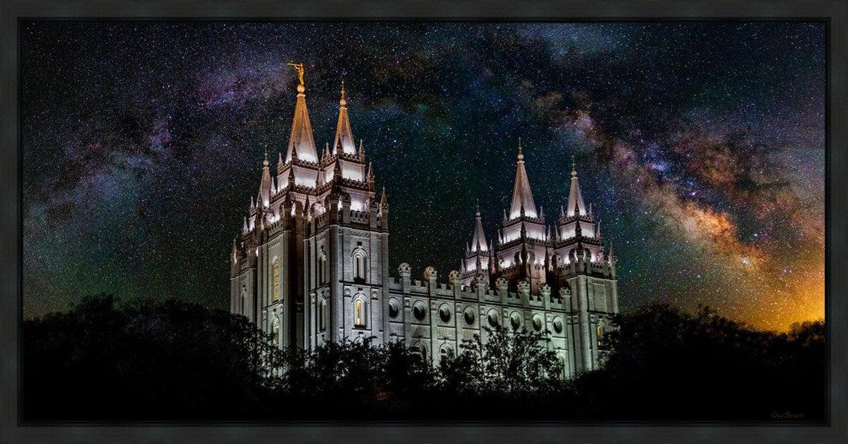 Salt Lake Temple Milky Way Gallery Wrap