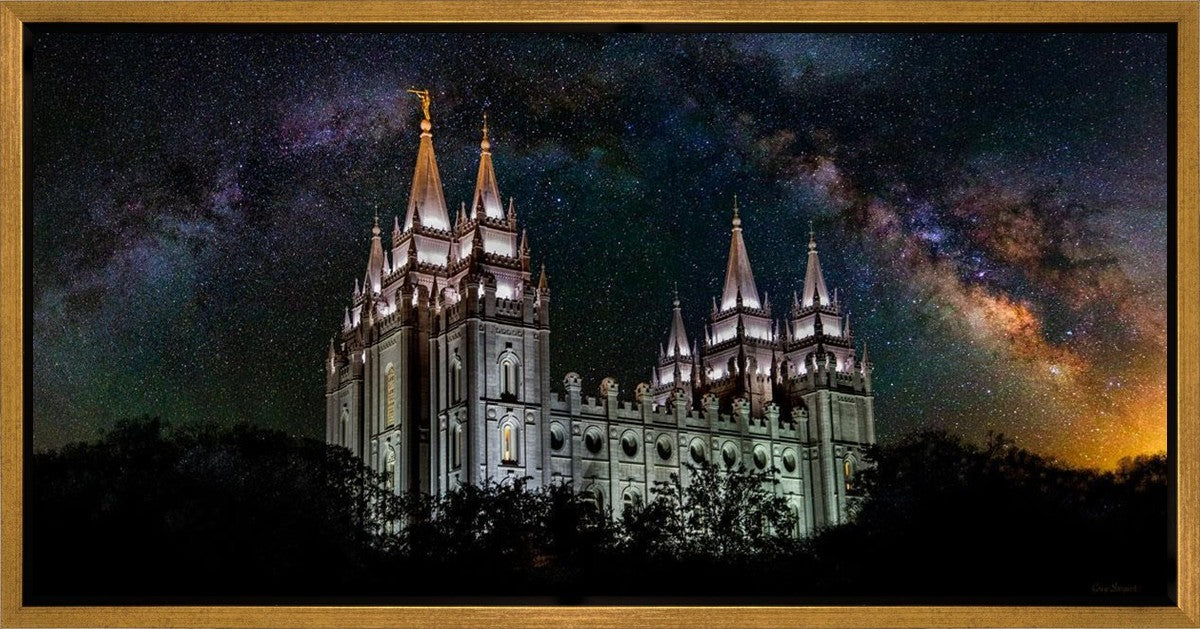 Salt Lake Temple Milky Way Gallery Wrap