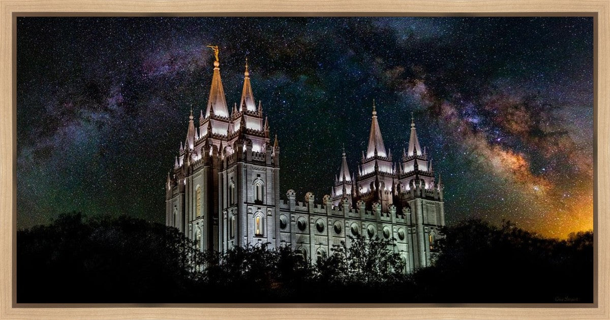 Salt Lake Temple Milky Way Gallery Wrap