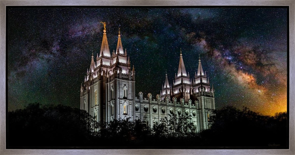 Salt Lake Temple Milky Way Gallery Wrap