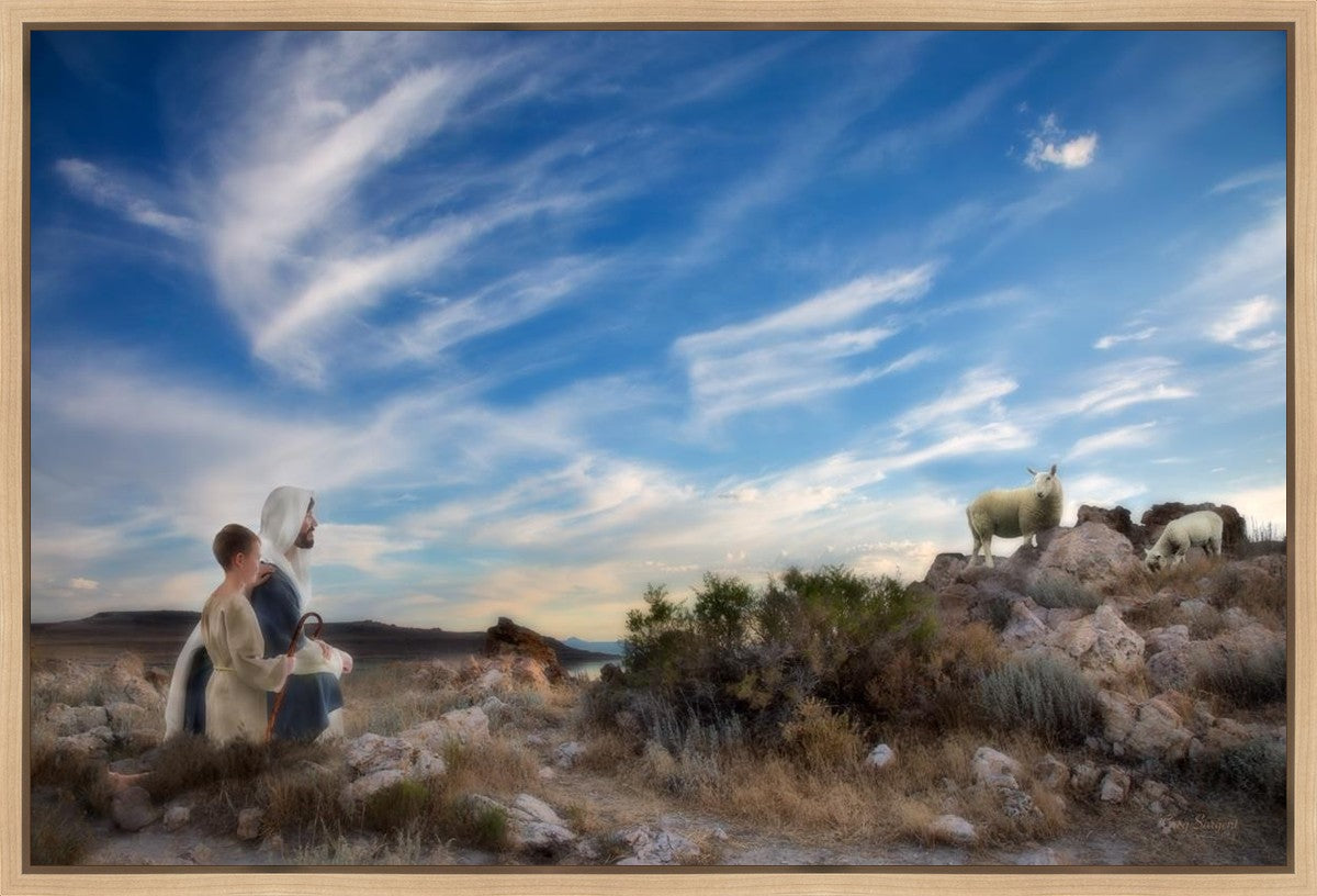 Training the Young Shepherd Gallery Wrap