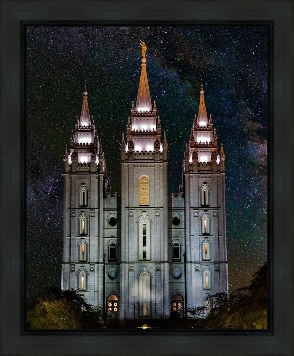 Salt Lake Temple Milky Way Vertical Gallery Wrap