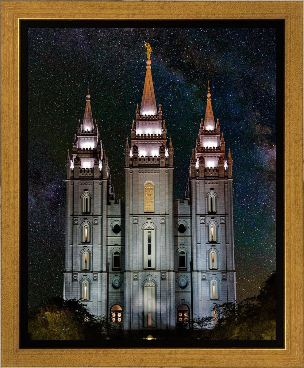 Salt Lake Temple Milky Way Vertical Gallery Wrap