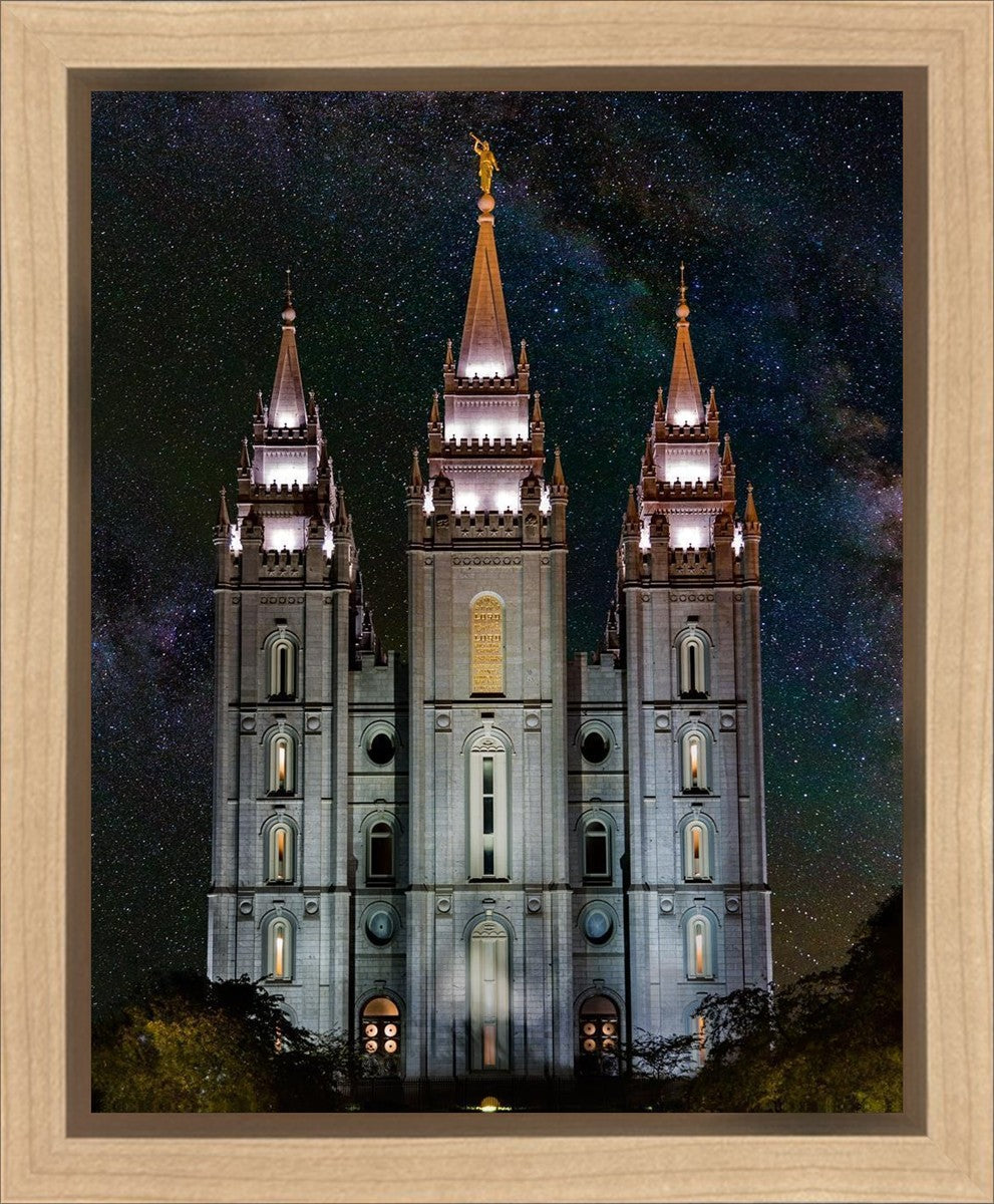 Salt Lake Temple Milky Way Vertical Gallery Wrap