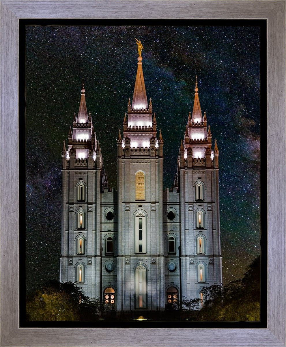 Salt Lake Temple Milky Way Vertical Gallery Wrap
