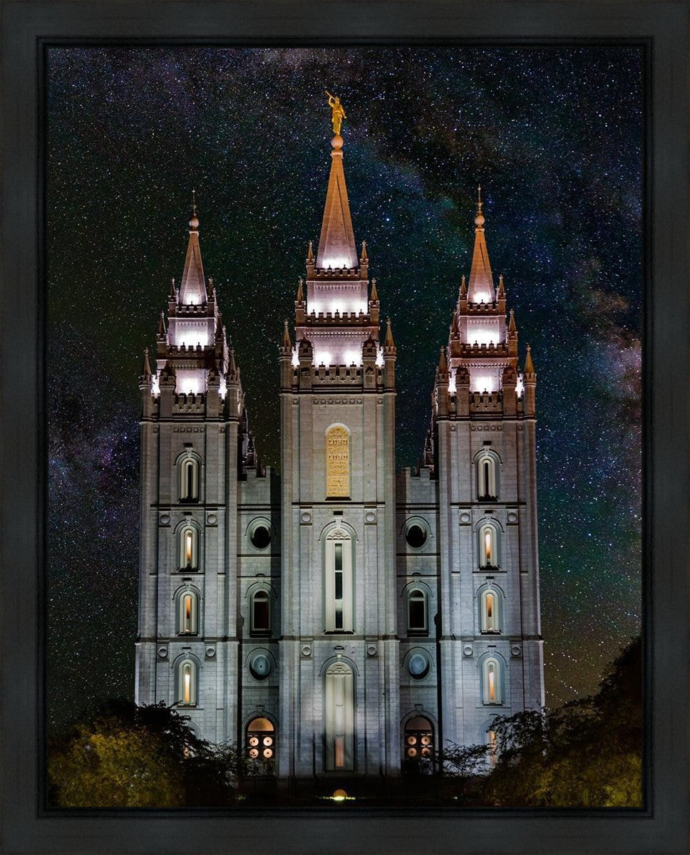 Salt Lake Temple Milky Way Vertical