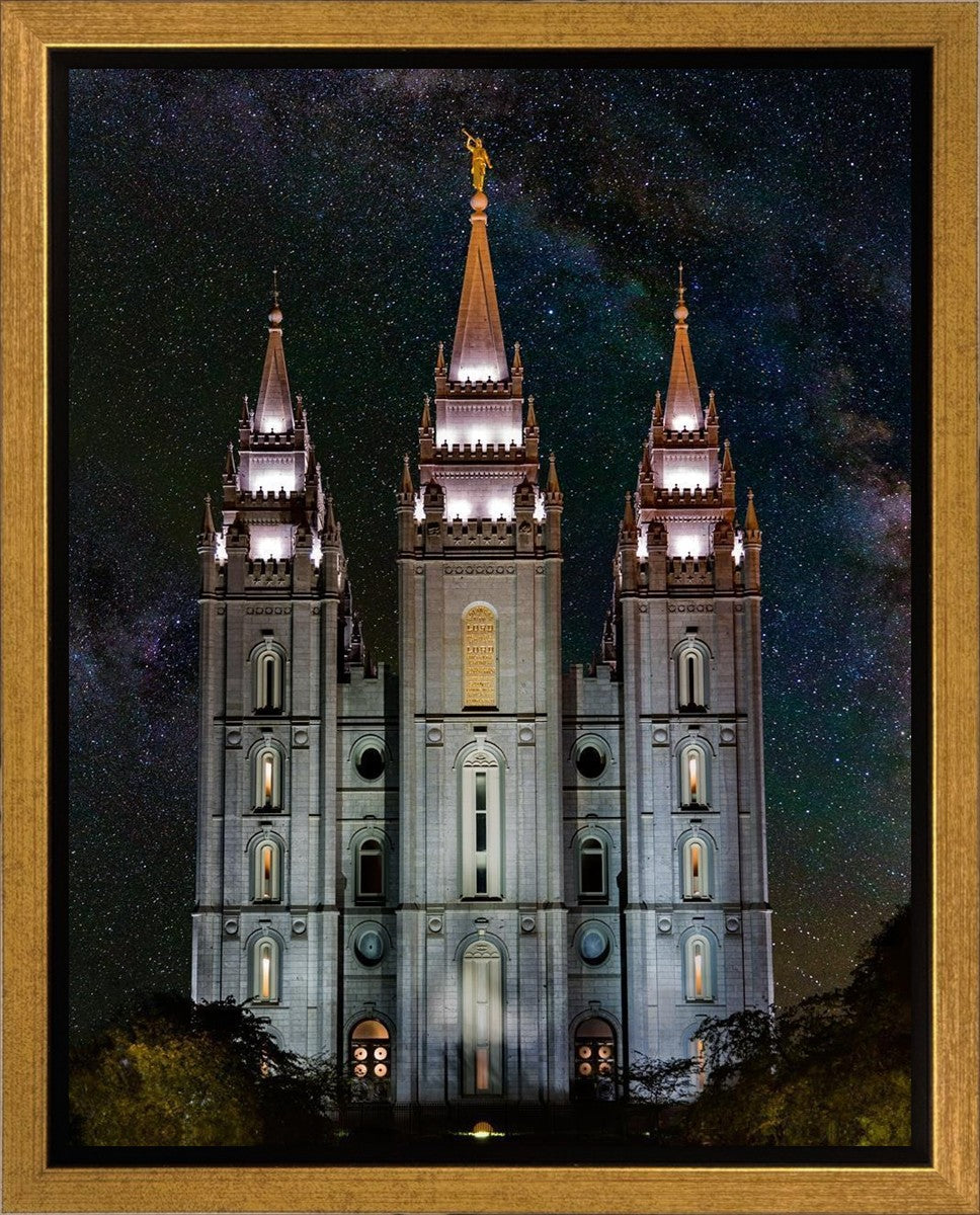 Salt Lake Temple Milky Way Vertical Gallery Wrap