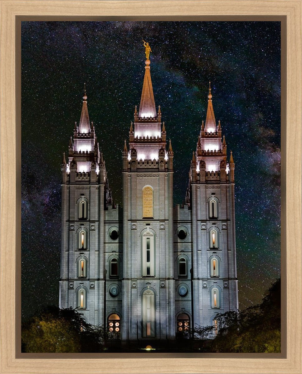 Salt Lake Temple Milky Way Vertical Gallery Wrap