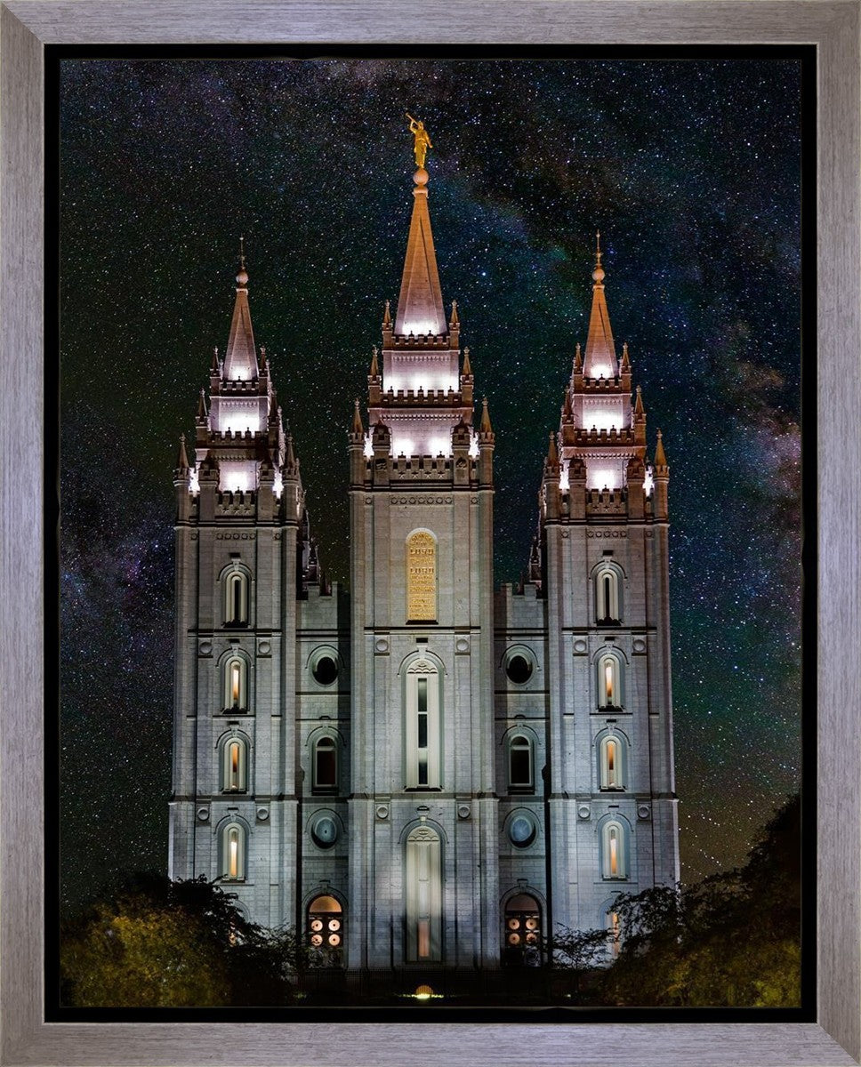 Salt Lake Temple Milky Way Vertical Gallery Wrap