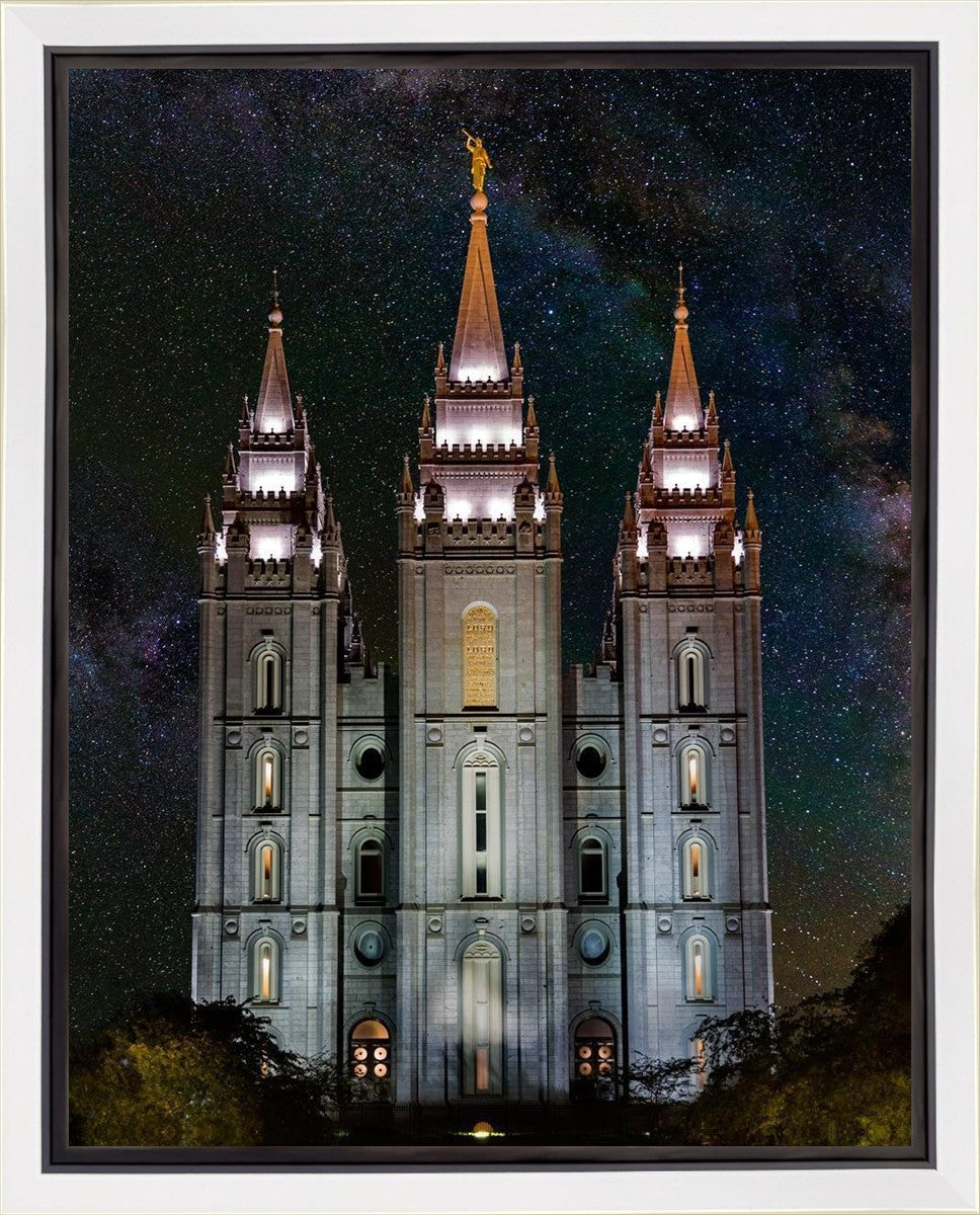 Salt Lake Temple Milky Way Vertical
