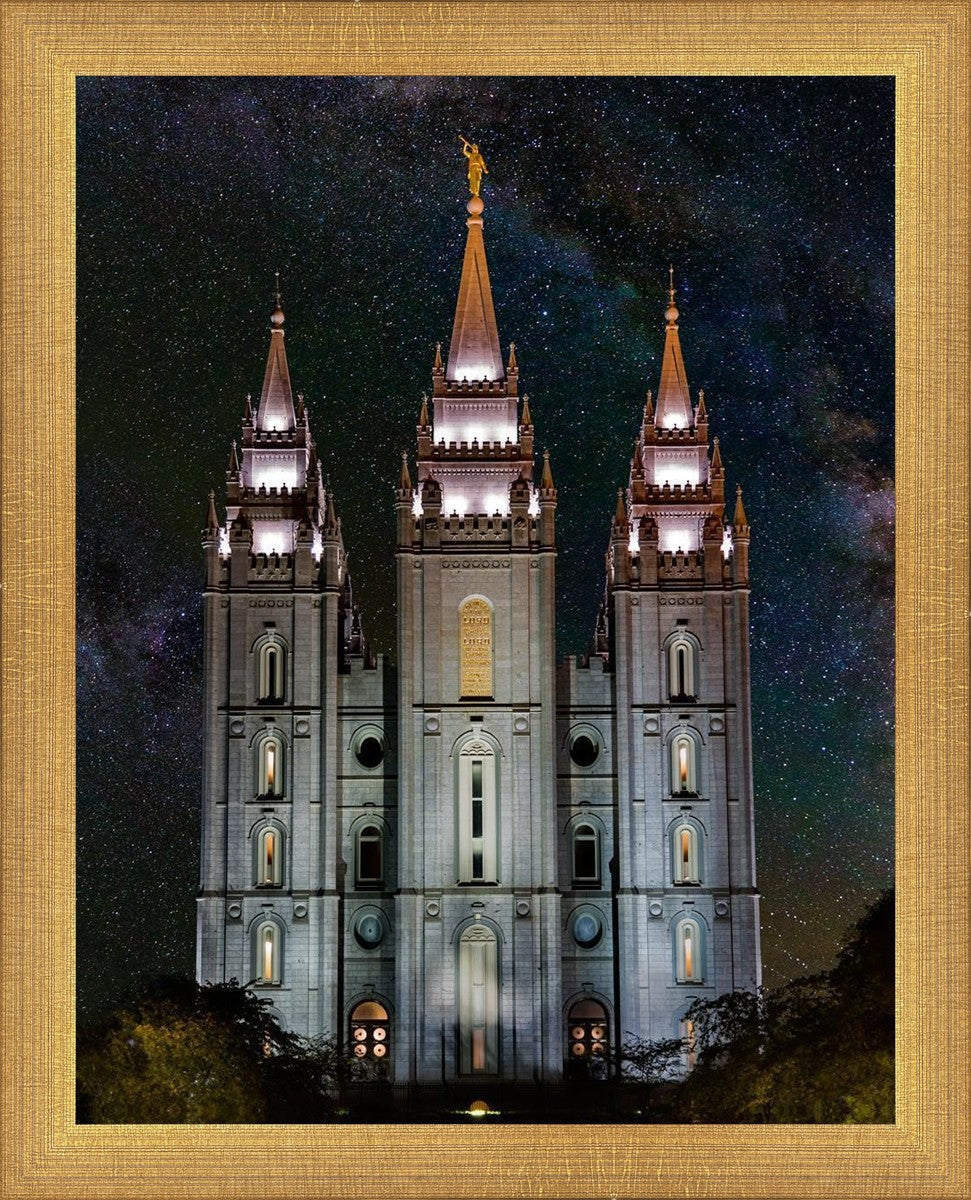 Salt Lake Temple Milky Way Vertical