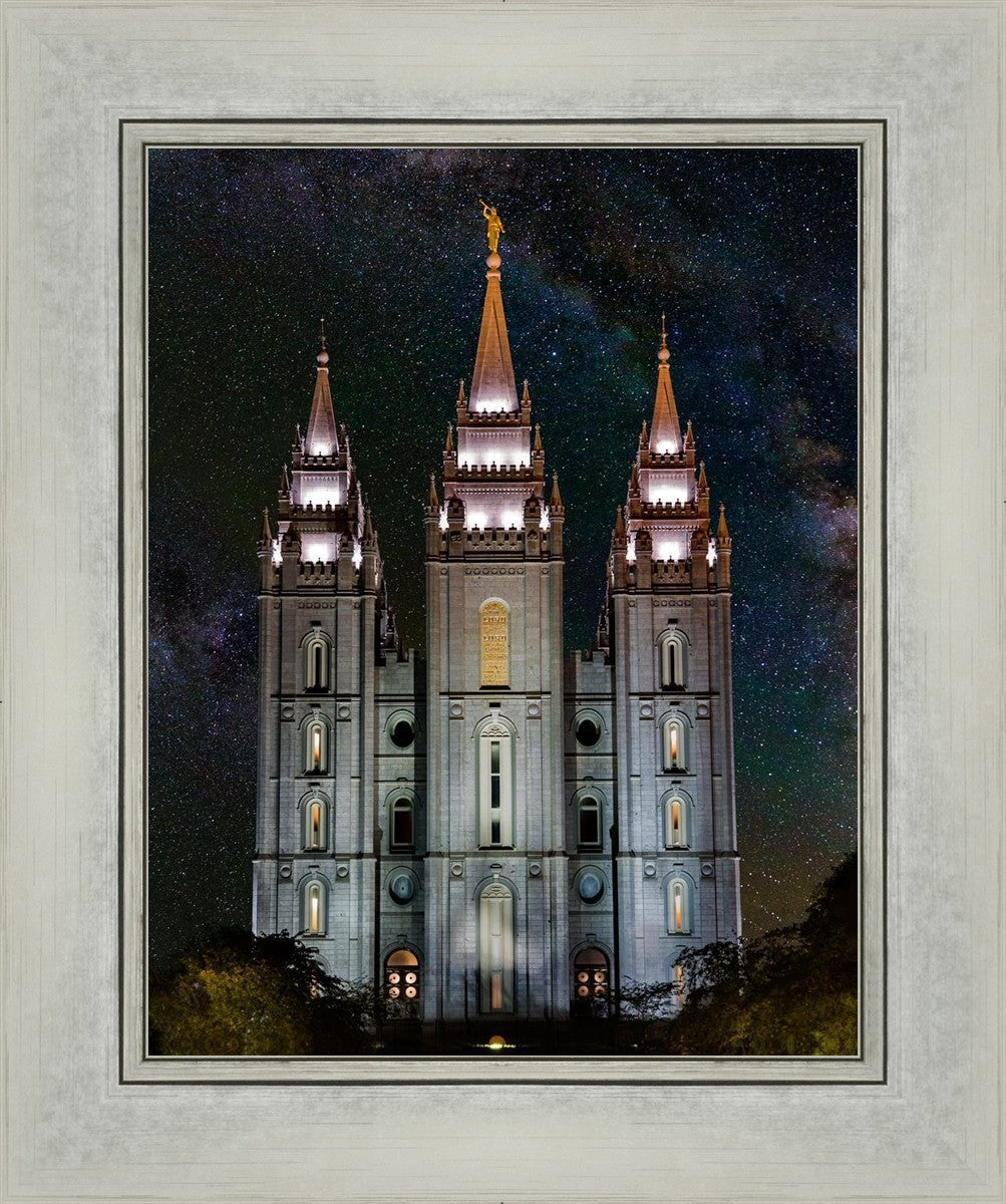 Salt Lake Temple Milky Way Vertical