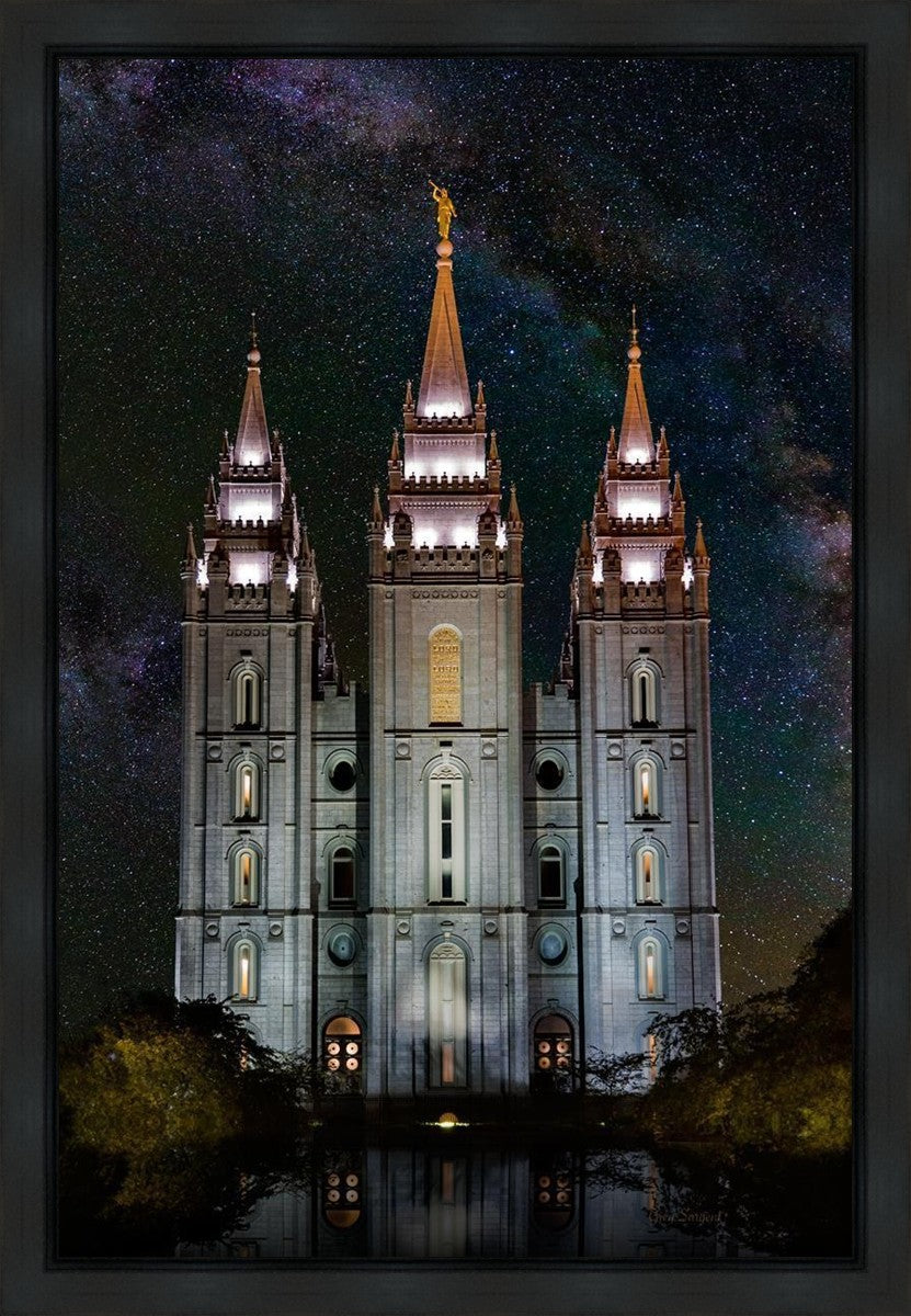 Salt Lake Temple Milky Way Vertical Gallery Wrap