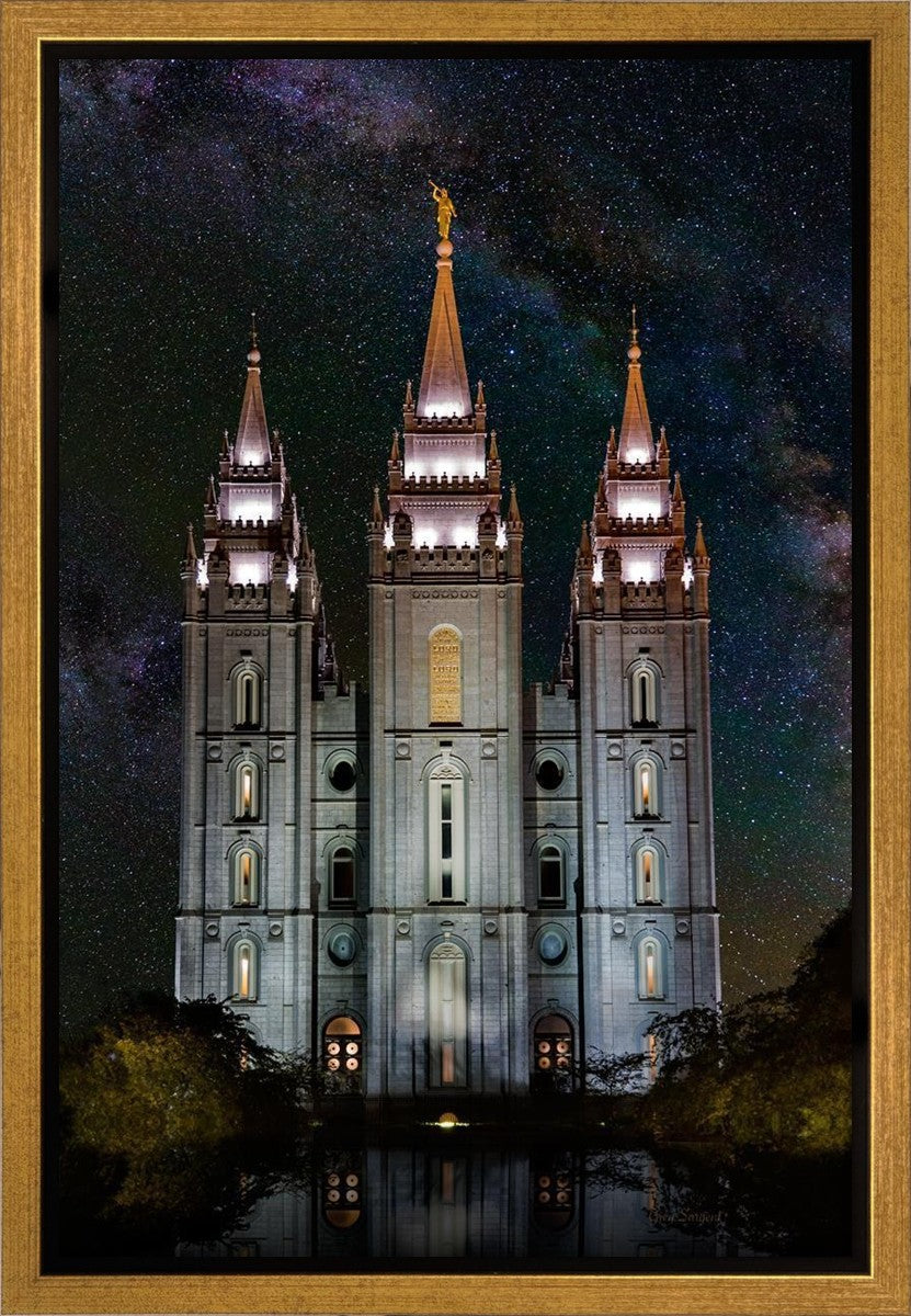 Salt Lake Temple Milky Way Vertical Gallery Wrap