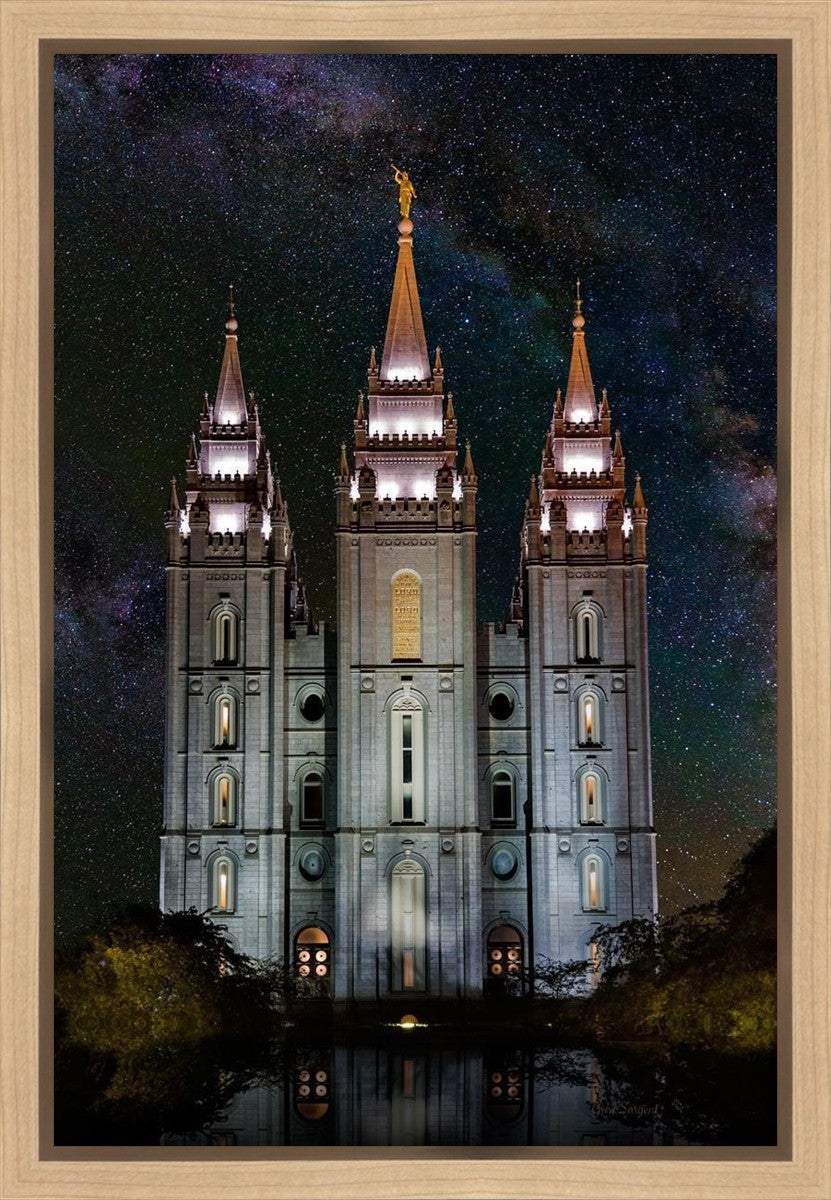 Salt Lake Temple Milky Way Vertical Gallery Wrap