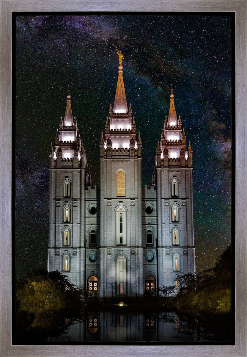 Salt Lake Temple Milky Way Vertical Gallery Wrap