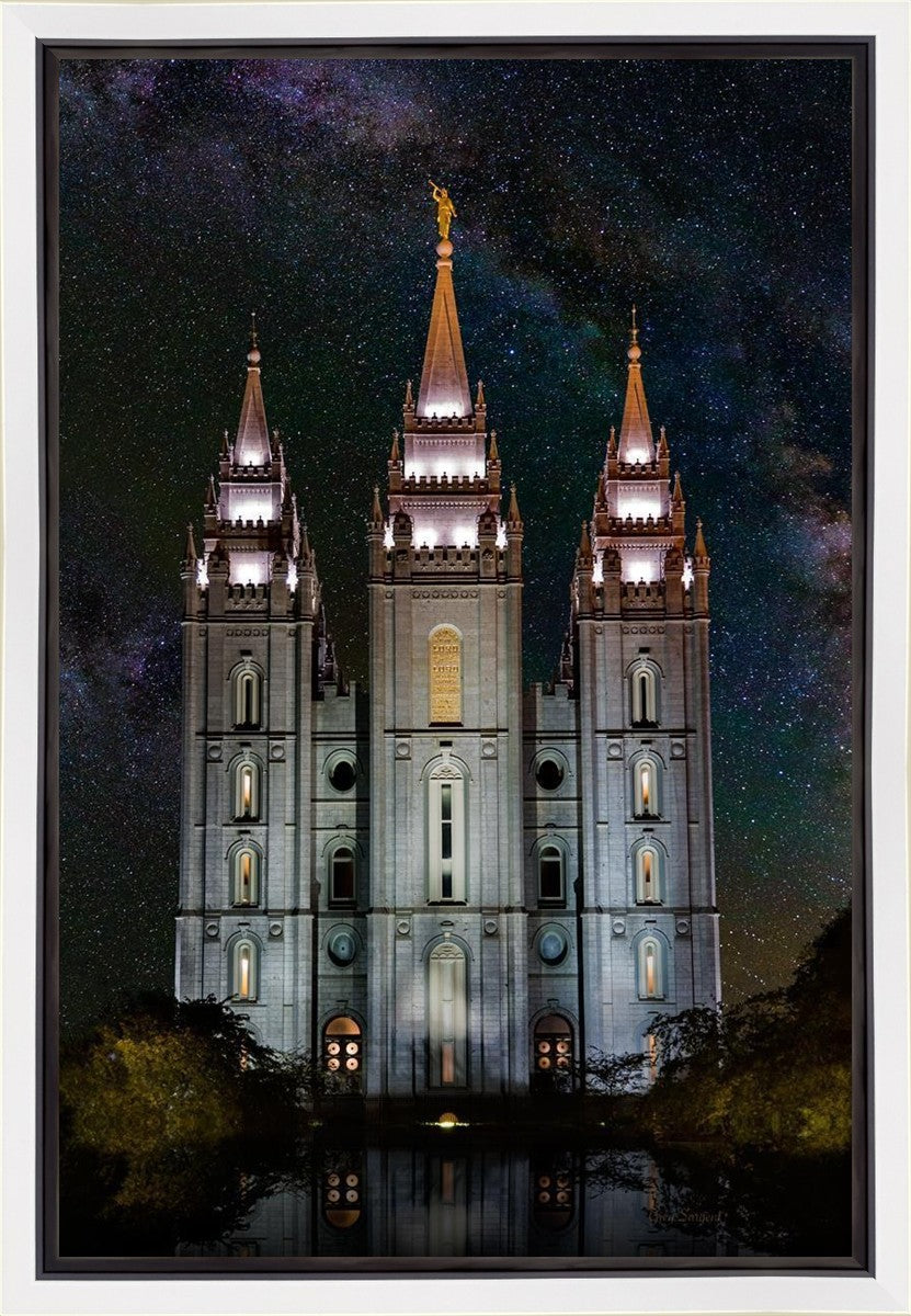 Salt Lake Temple Milky Way Vertical Gallery Wrap