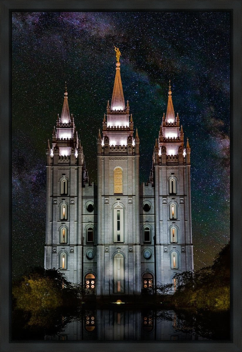 Salt Lake Temple Milky Way Vertical Gallery Wrap