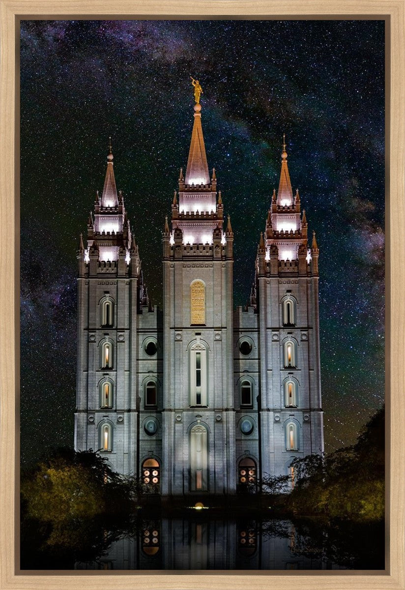 Salt Lake Temple Milky Way Vertical Gallery Wrap