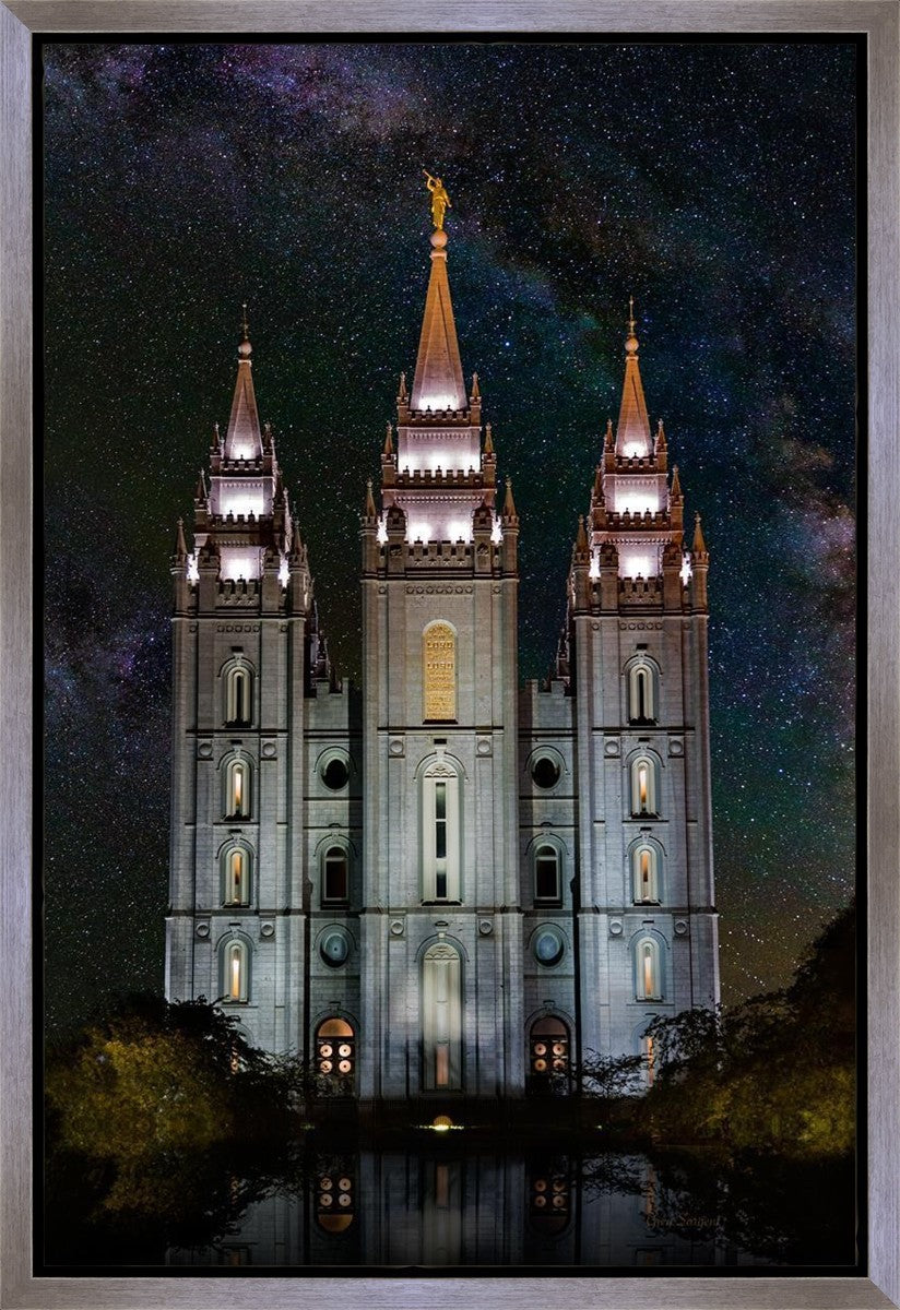 Salt Lake Temple Milky Way Vertical Gallery Wrap