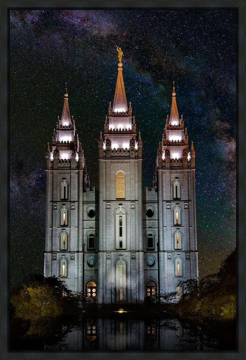 Salt Lake Temple Milky Way Vertical Gallery Wrap