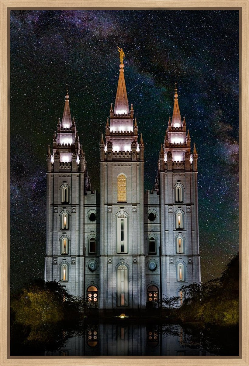 Salt Lake Temple Milky Way Vertical Gallery Wrap