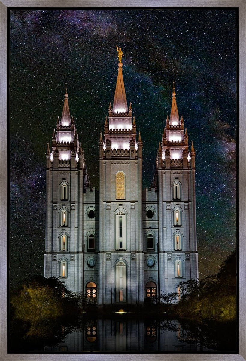 Salt Lake Temple Milky Way Vertical Gallery Wrap