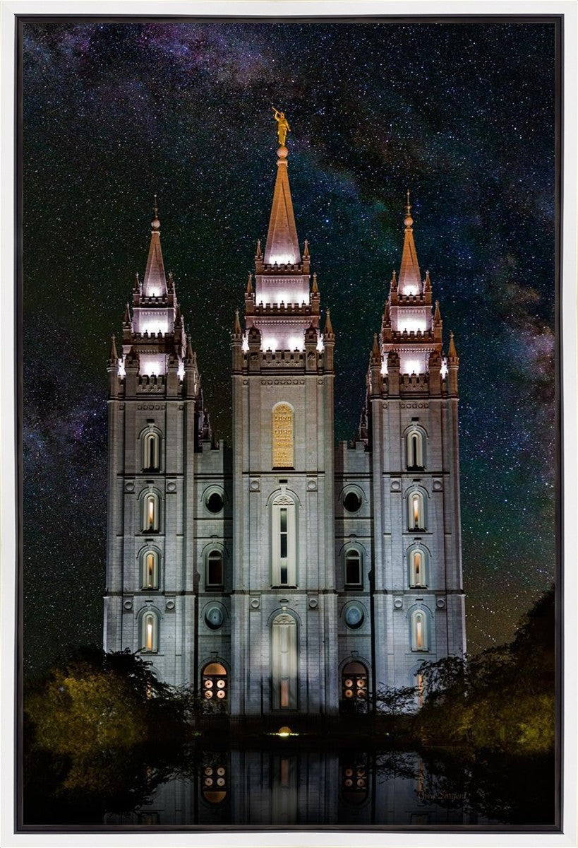 Salt Lake Temple Milky Way Vertical Gallery Wrap