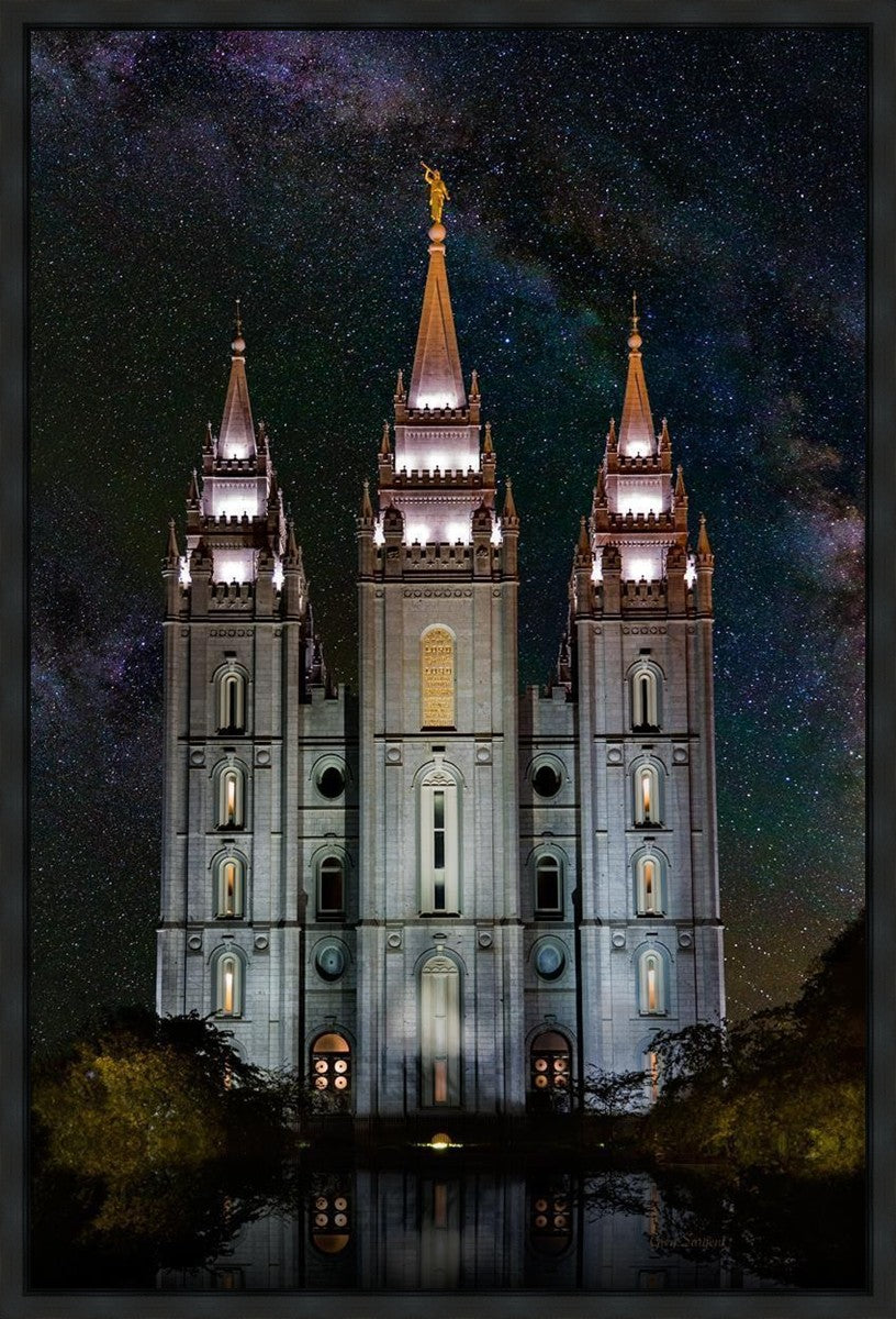 Salt Lake Temple Milky Way Vertical Gallery Wrap