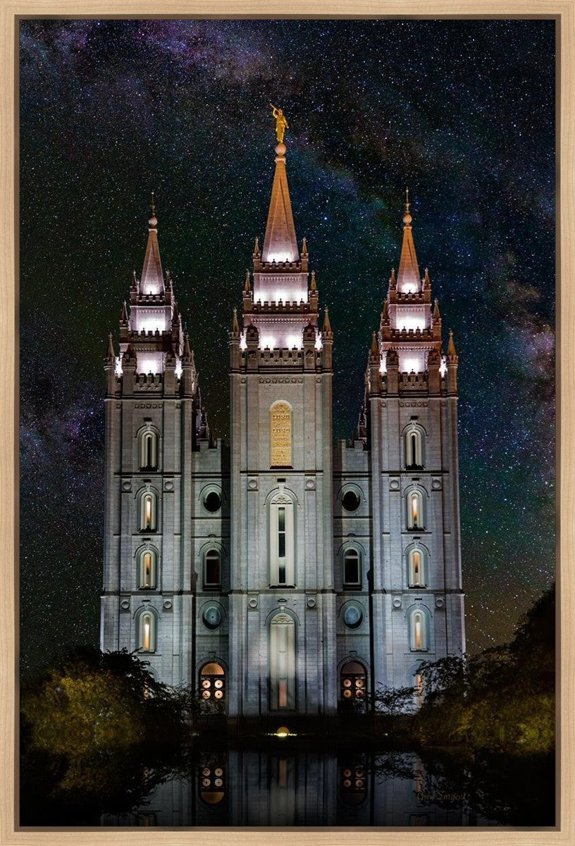 Salt Lake Temple Milky Way Vertical Gallery Wrap