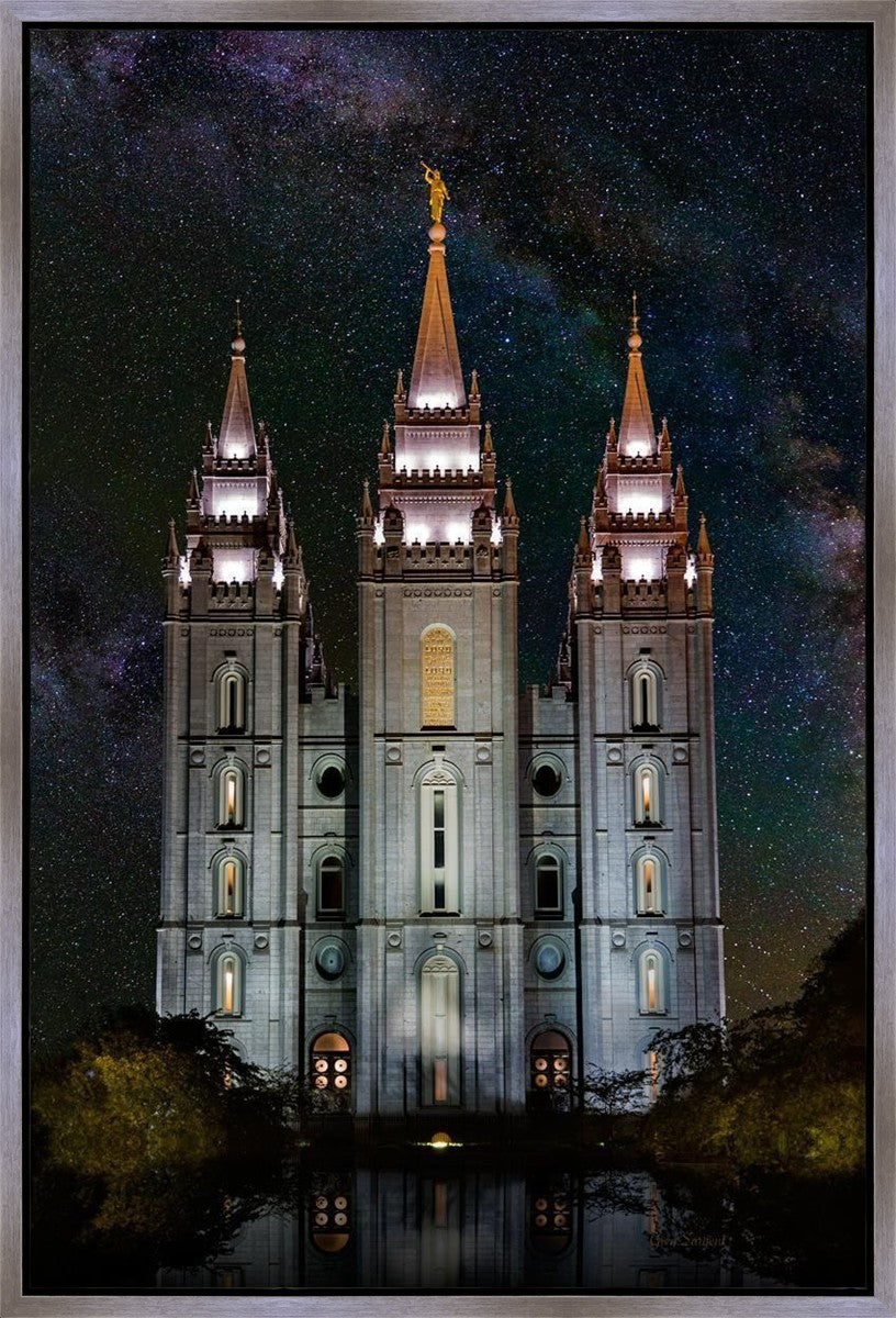 Salt Lake Temple Milky Way Vertical Gallery Wrap