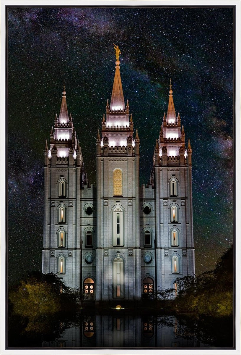 Salt Lake Temple Milky Way Vertical Gallery Wrap