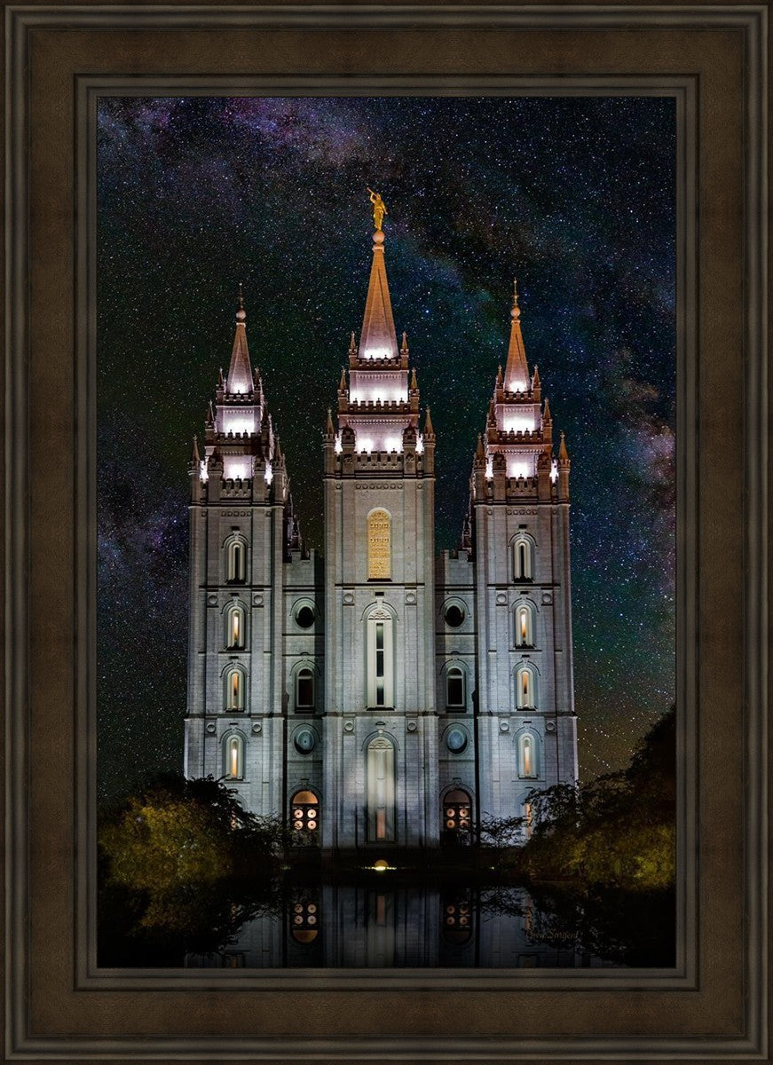 Salt Lake Temple Milky Way Vertical