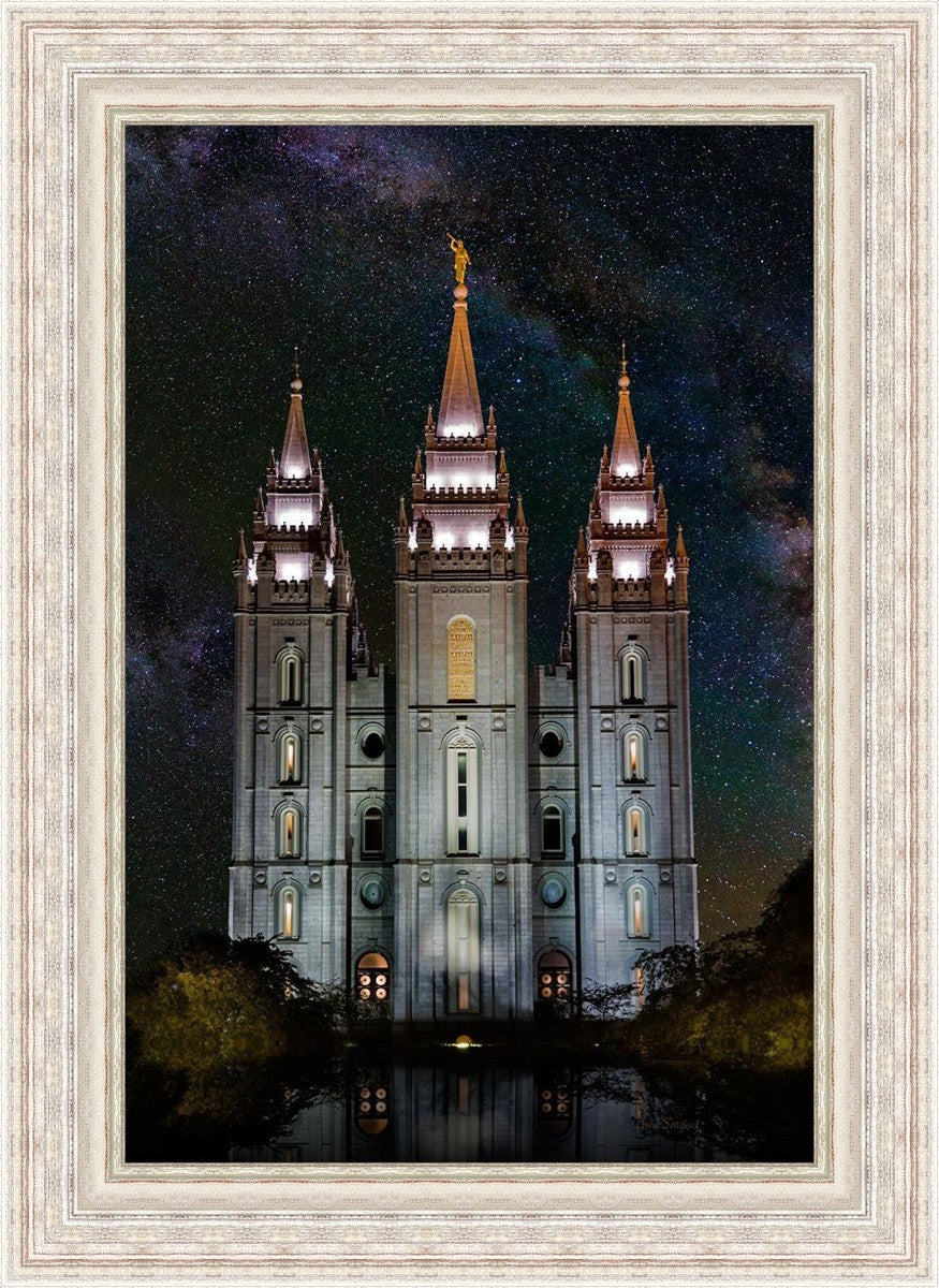 Salt Lake Temple Milky Way Vertical