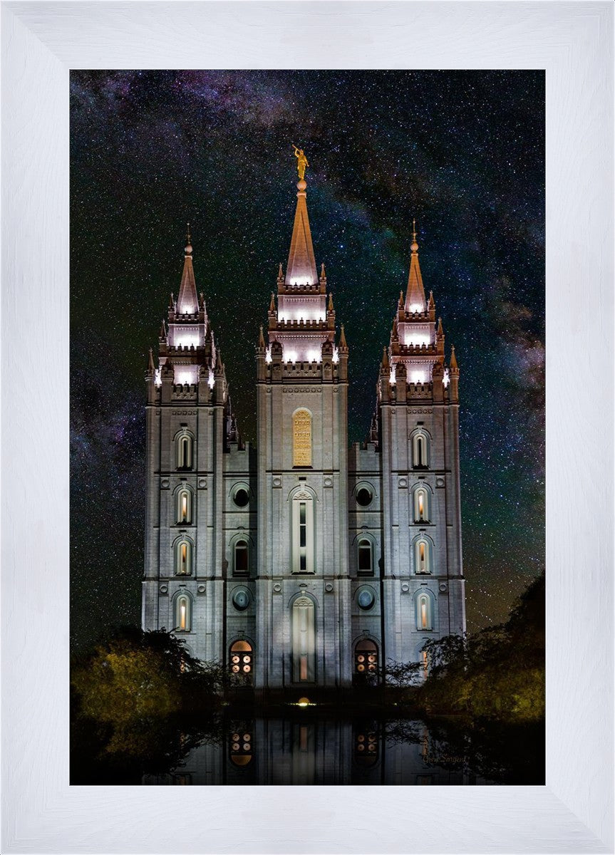 Salt Lake Temple Milky Way Vertical