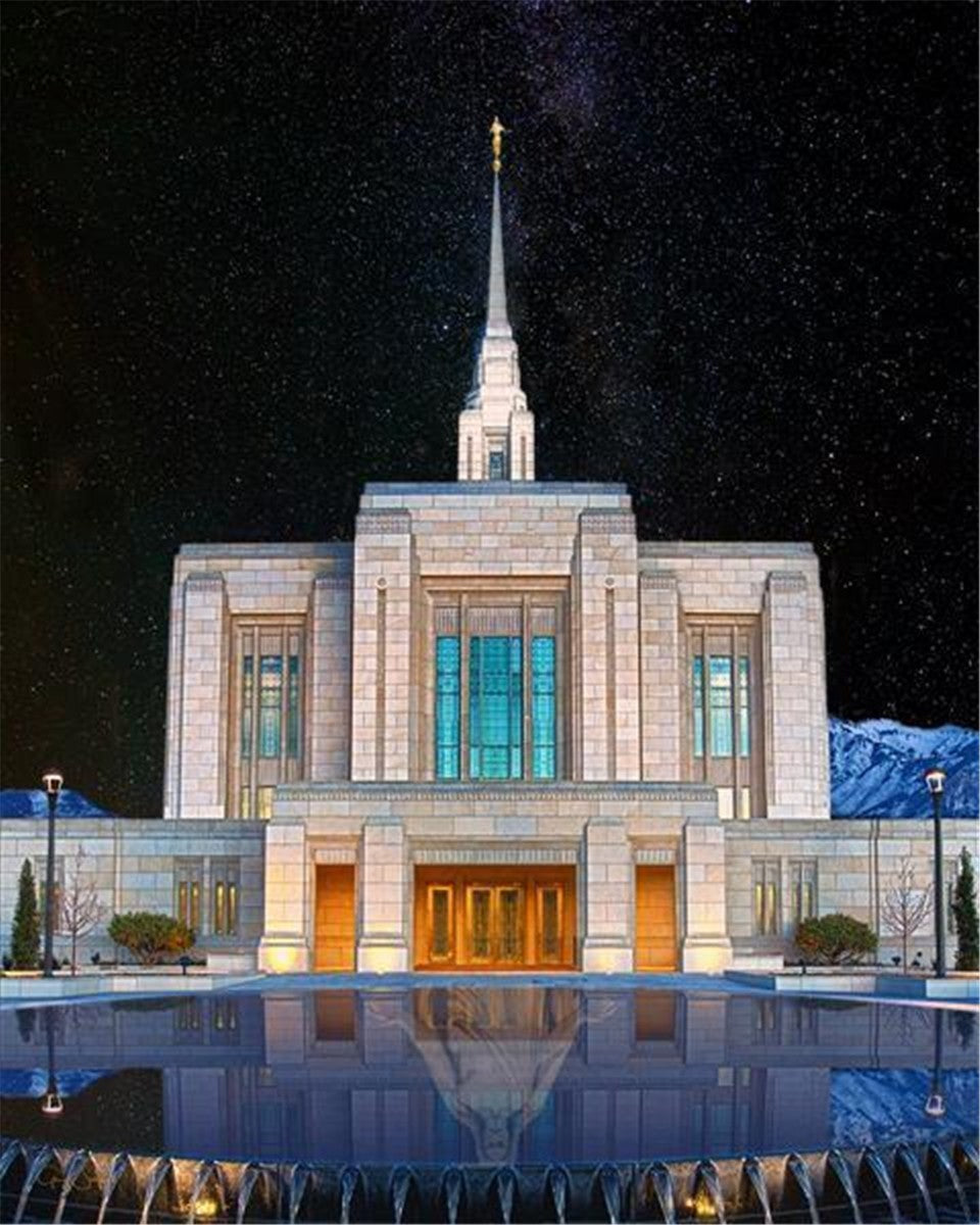 Ogden Temple Milky Way Gallery Wrap