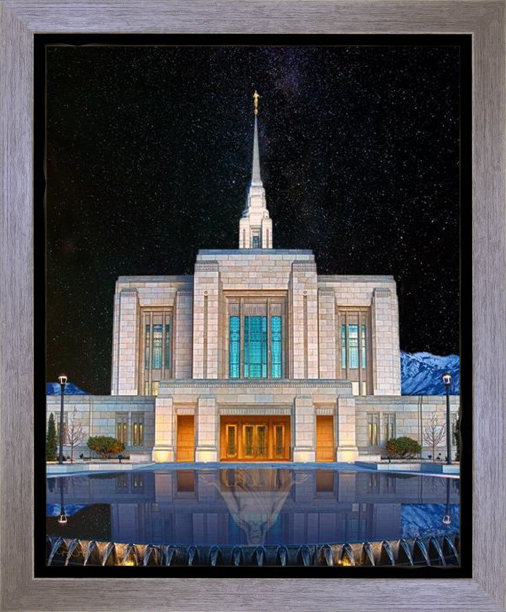 Ogden Temple Milky Way Gallery Wrap