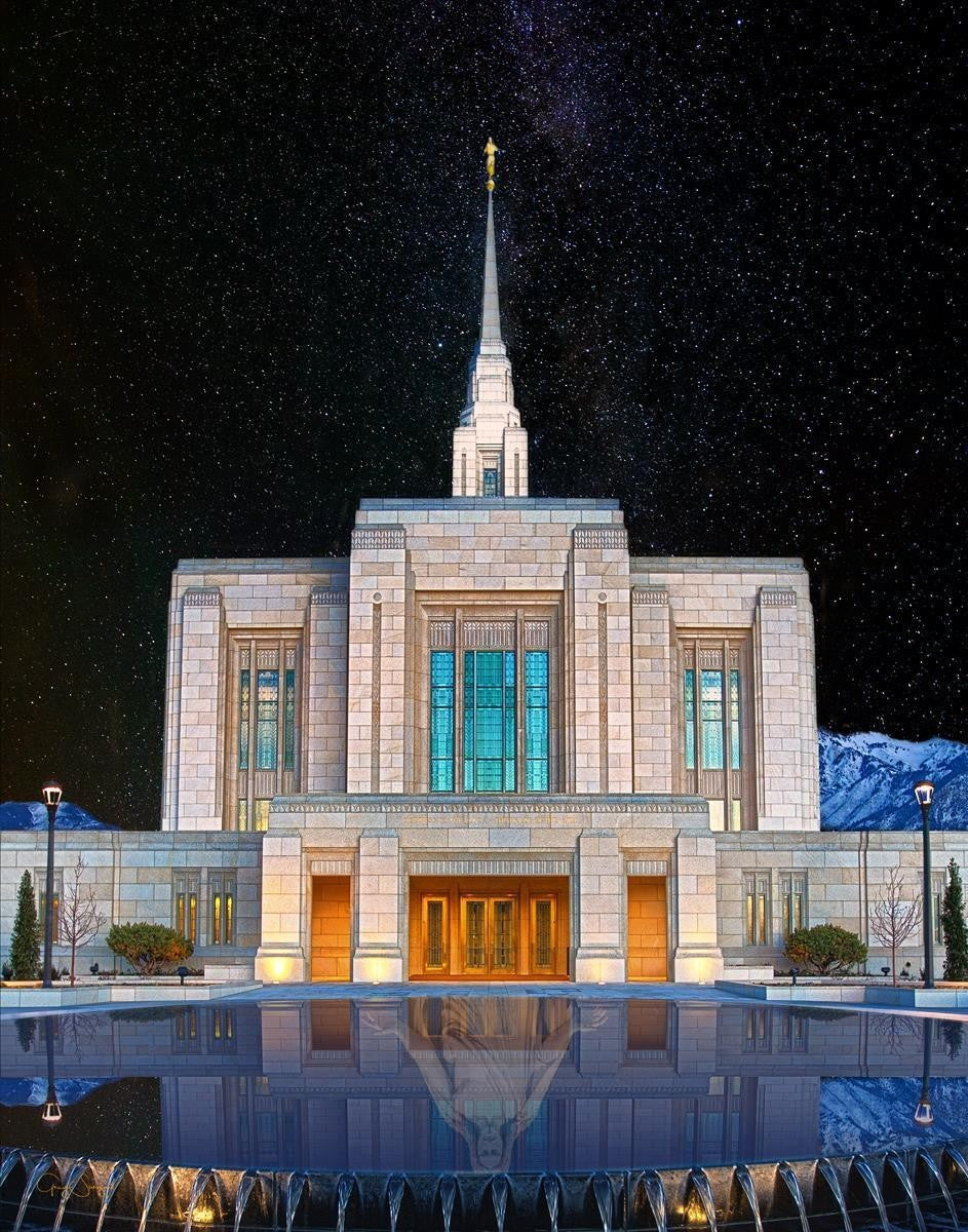 Ogden Temple Milky Way Gallery Wrap