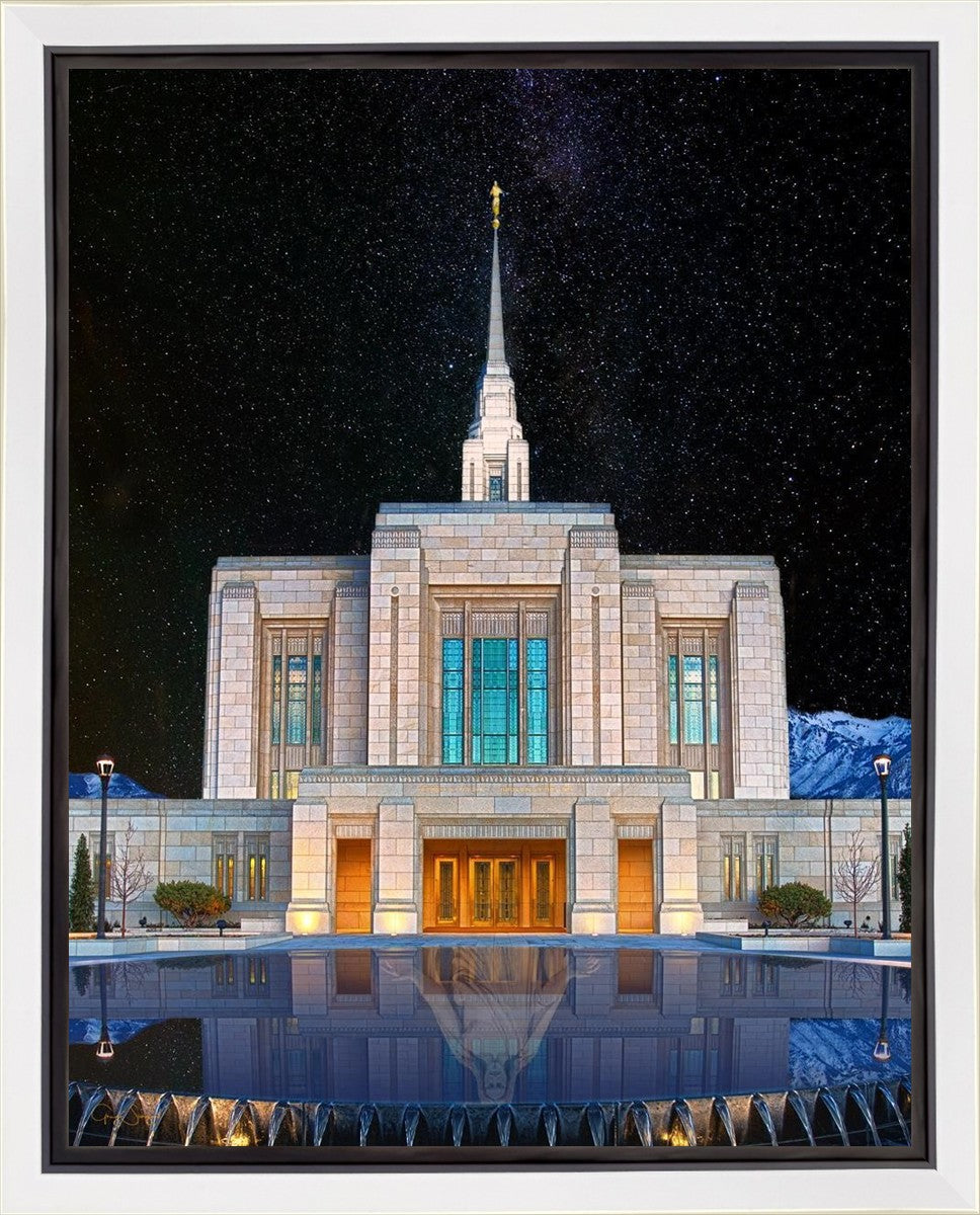 Ogden Temple Milky Way Gallery Wrap