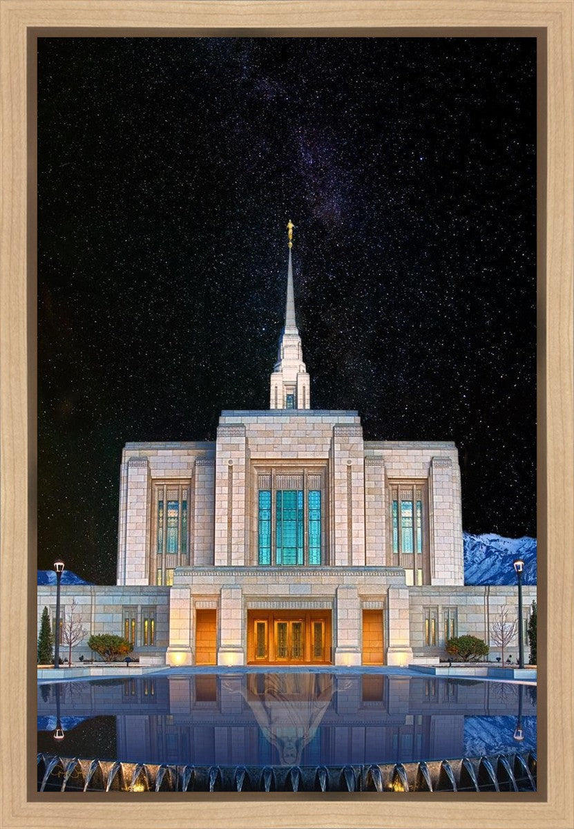 Ogden Temple Milky Way Gallery Wrap