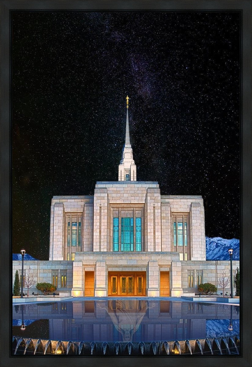 Ogden Temple Milky Way Gallery Wrap