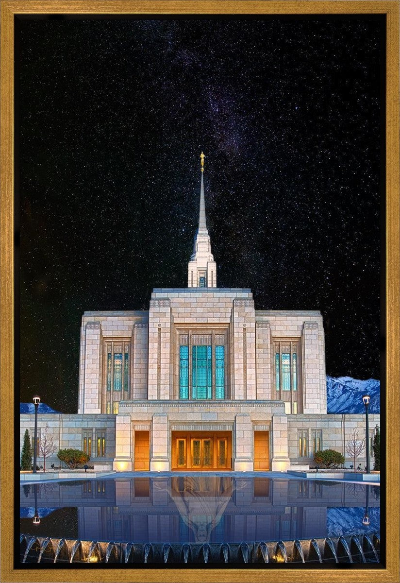 Ogden Temple Milky Way Gallery Wrap