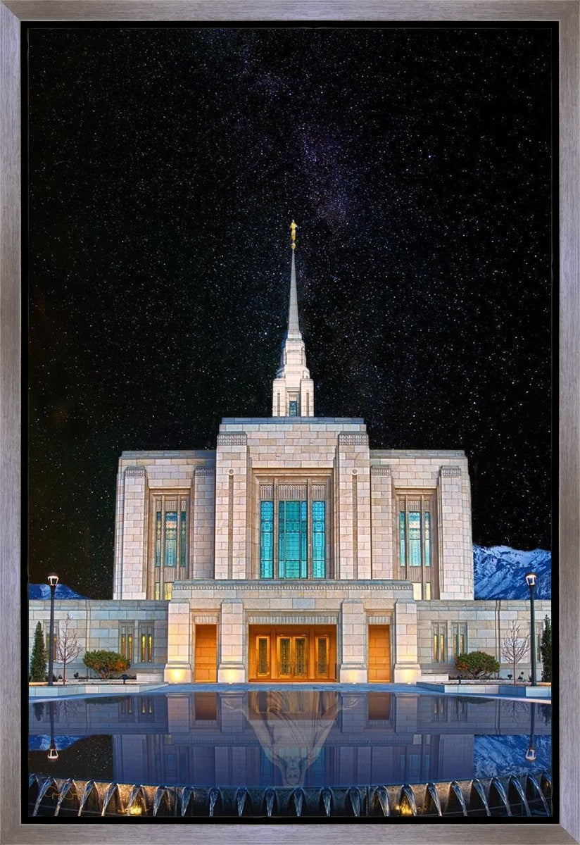 Ogden Temple Milky Way Gallery Wrap