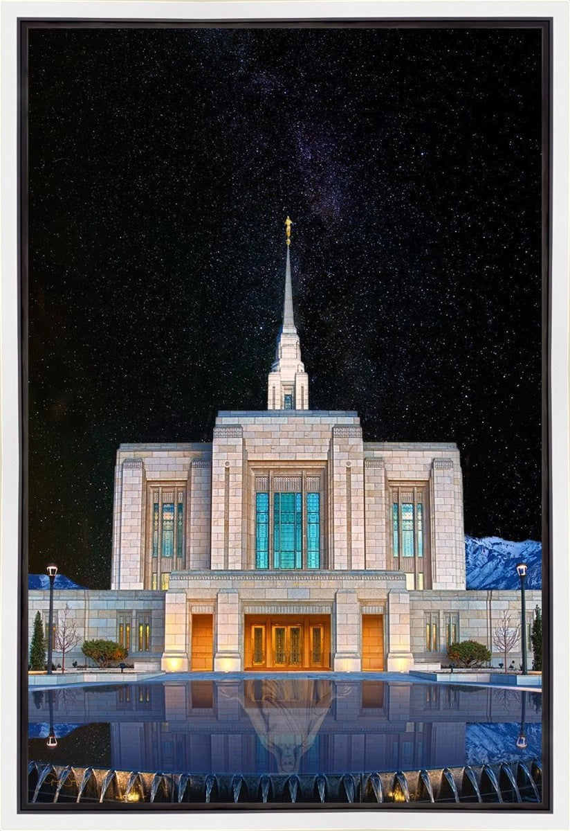 Ogden Temple Milky Way Gallery Wrap